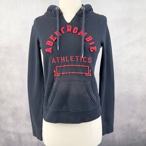 Y2K Abercrombie Fitch Womens Hoodie XS Sweatshirt Collegiate‎ Street Grunge Logo